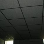 Black Cam Yünü Akustik Tavan Paneli